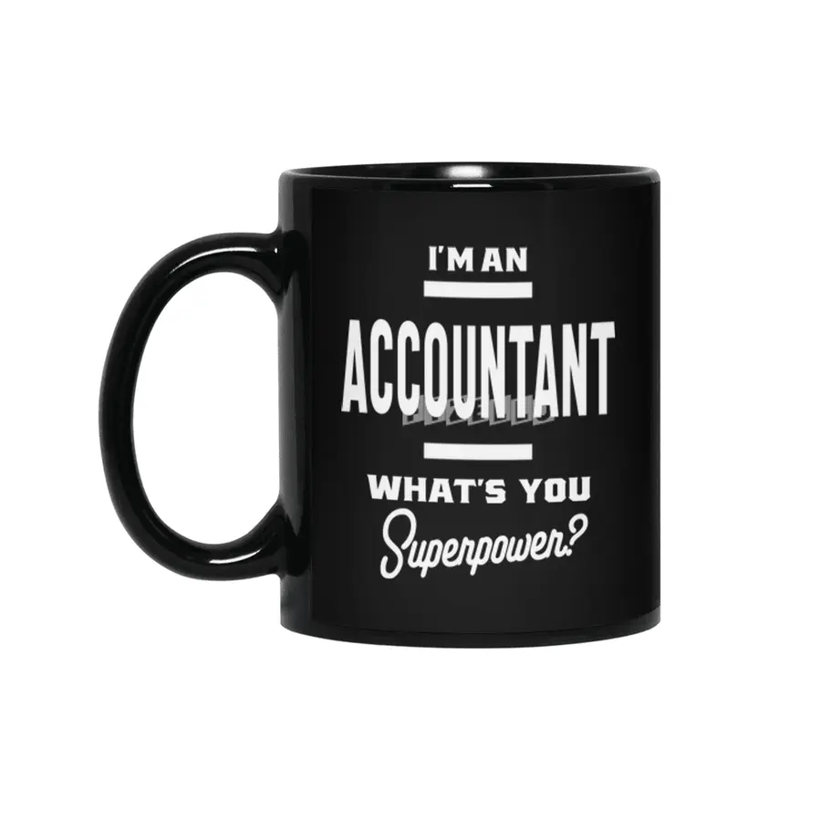 Accountant Work Job Title Gift Siyah Kupa