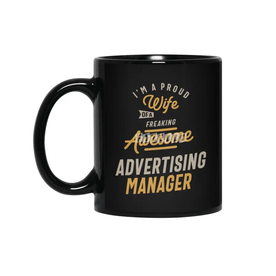 Advertising Manager Funny Job Title Occupation Profession Siyah Kupa