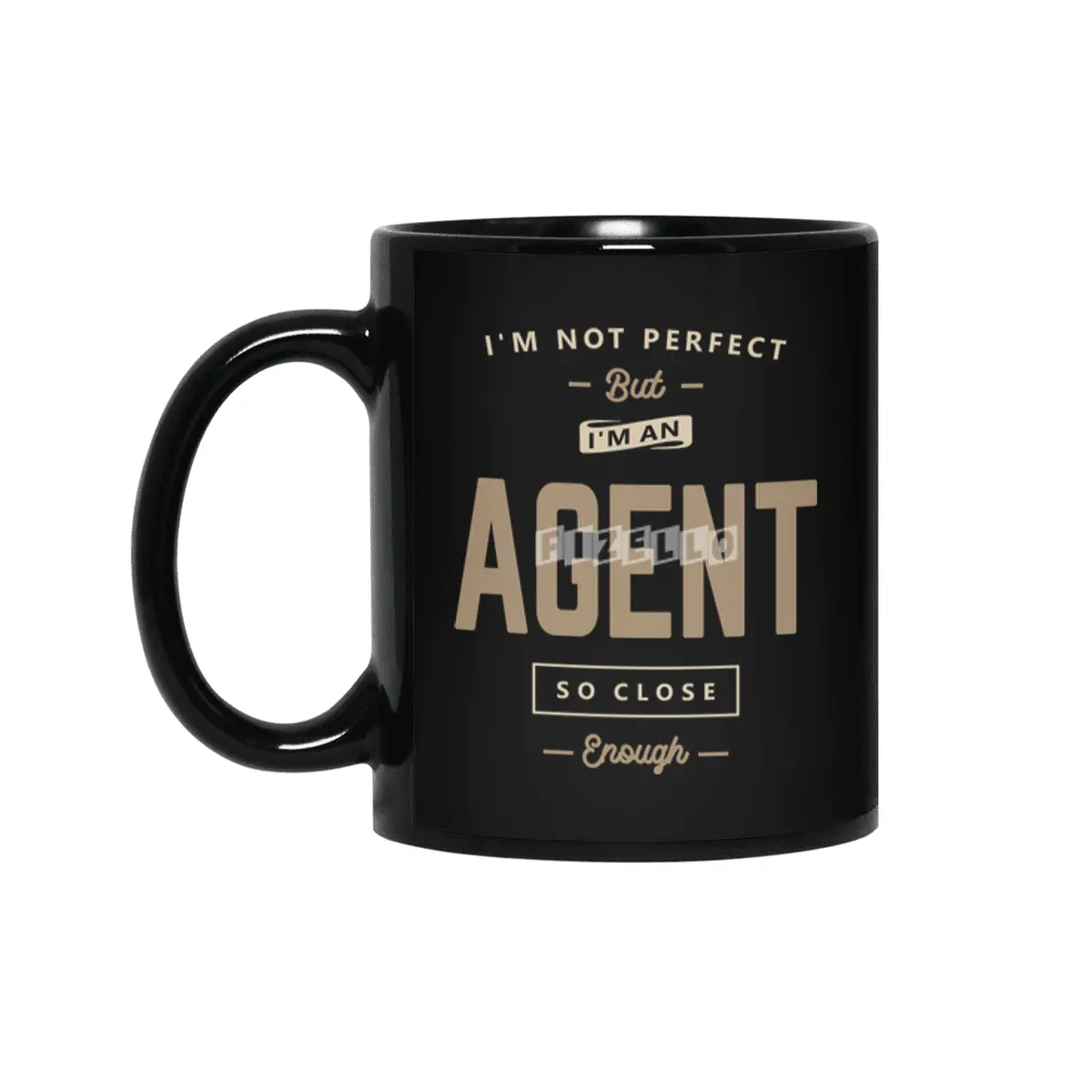Agent Funny Job Title Profession Birthday Worker Siyah Kupa