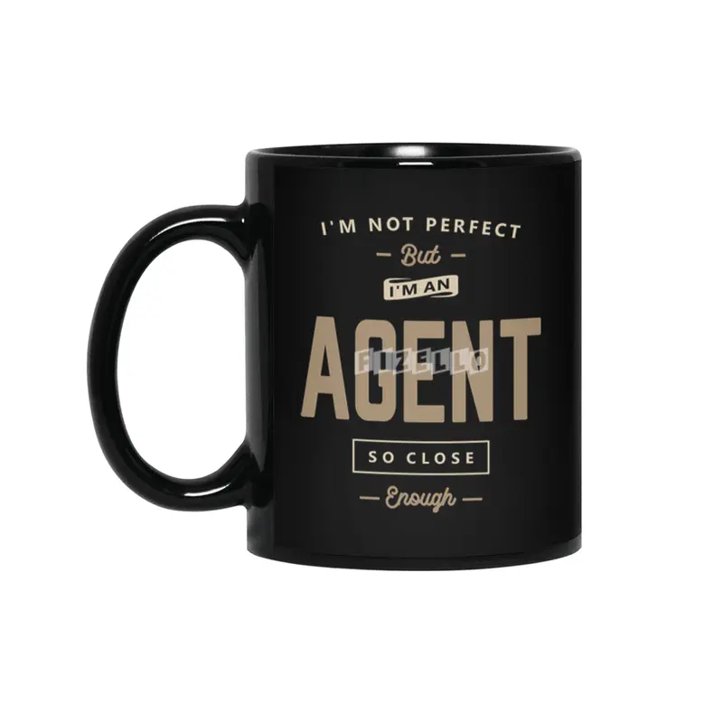 Agent Funny Job Title Profession Birthday Worker Siyah Kupa