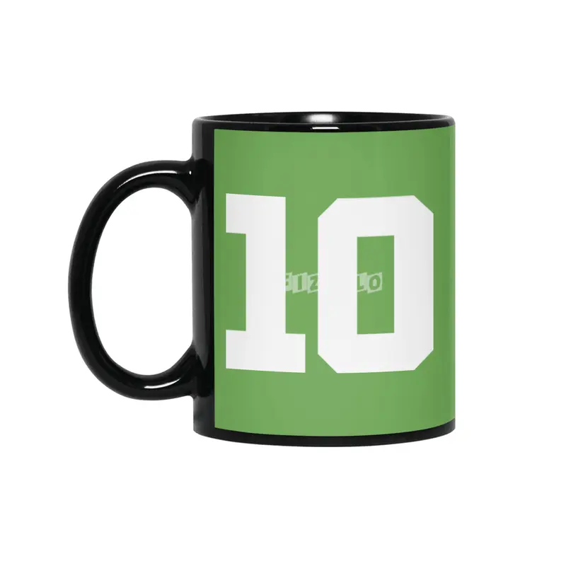 White Number 10 Siyah Kupa