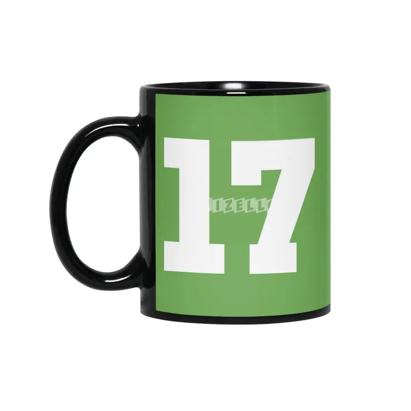 White Number 17 Siyah Kupa