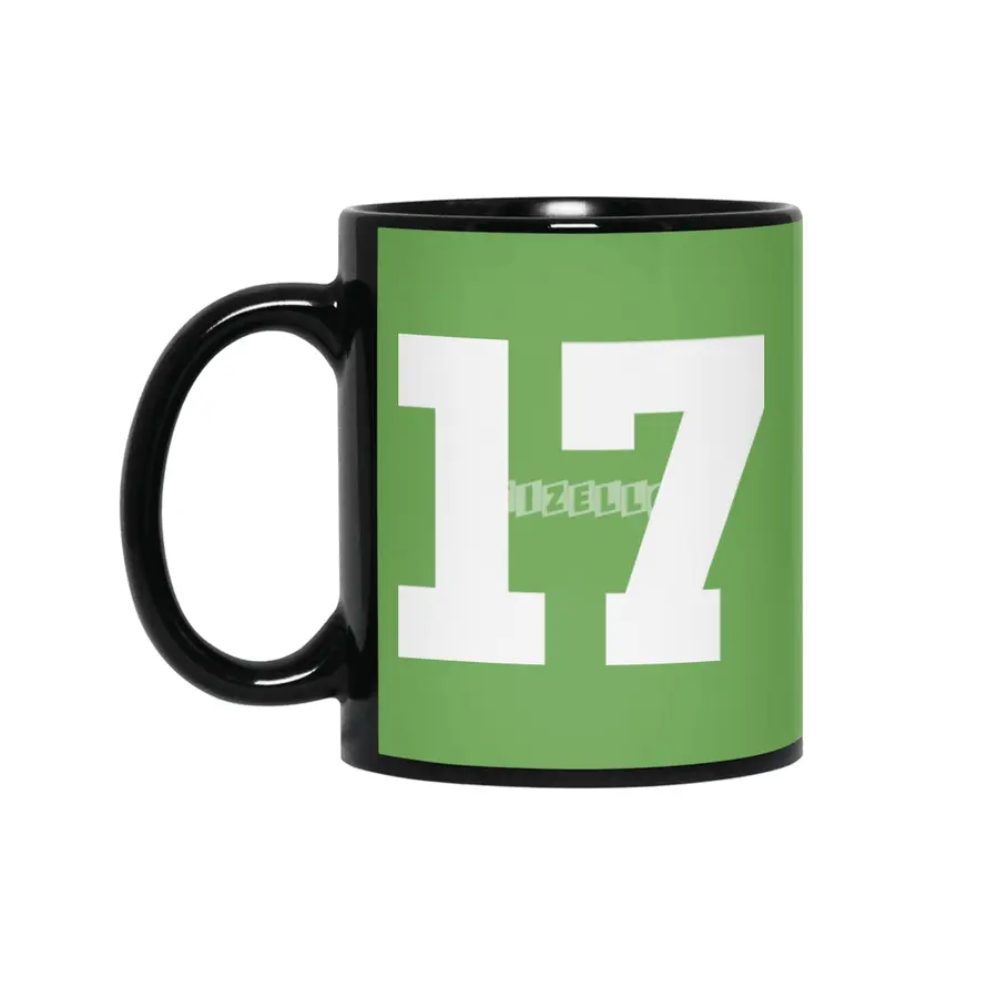 White Number 17 Siyah Kupa