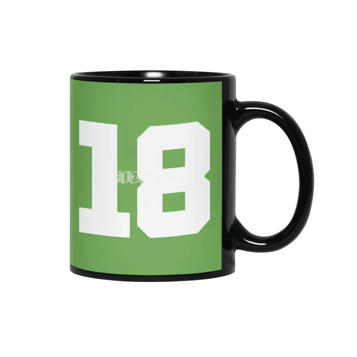 White Number 18 Siyah Kupa
