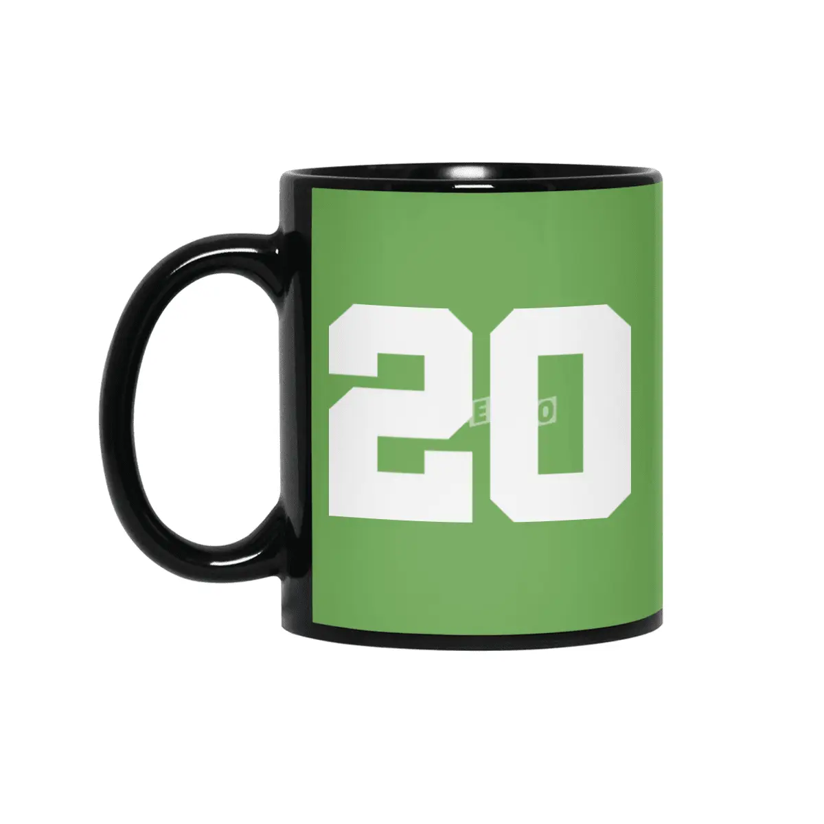 White Number 20 Siyah Kupa
