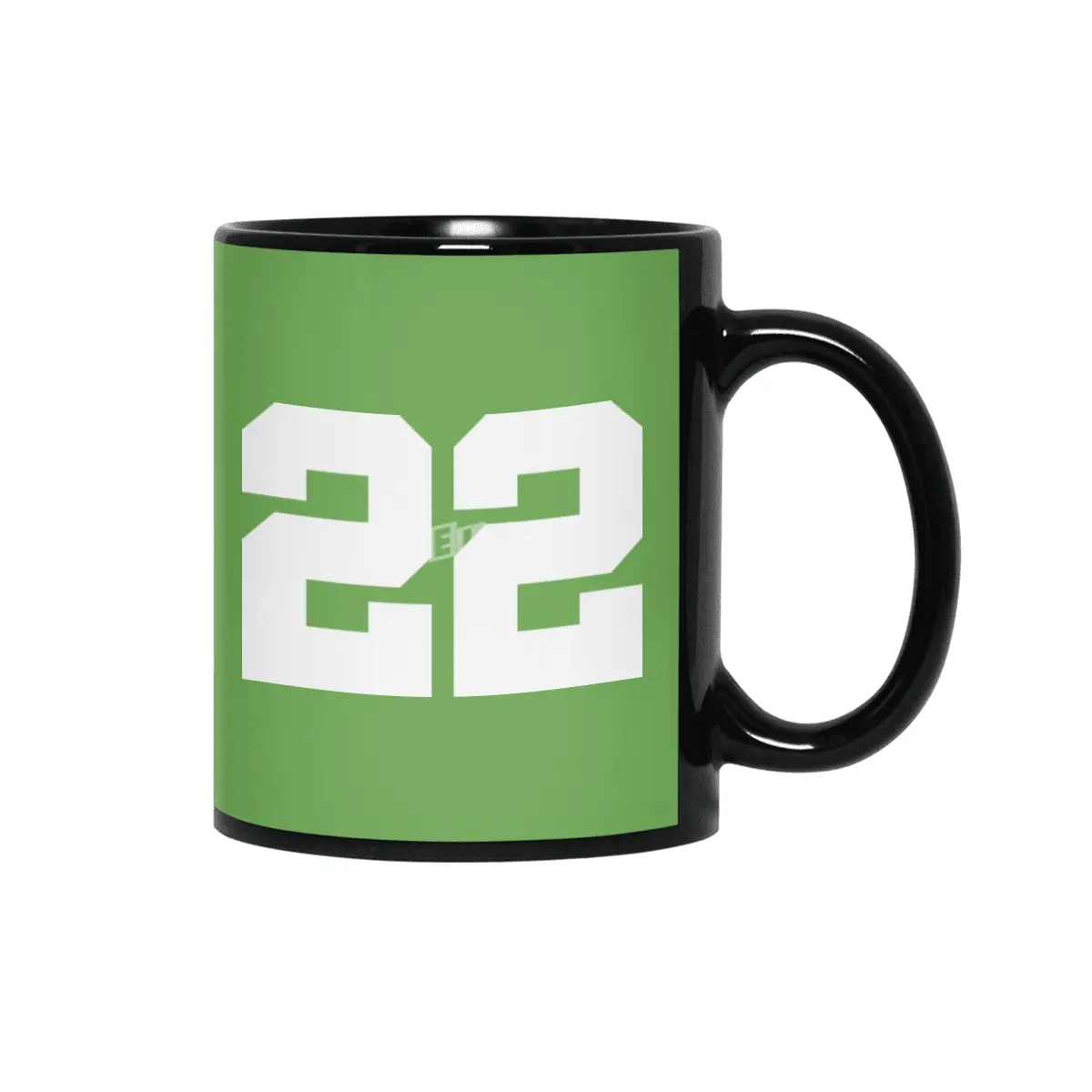 White Number 22 Siyah Kupa