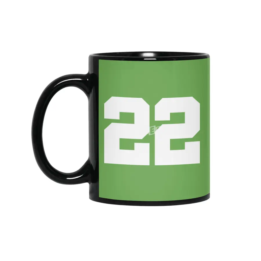 White Number 22 Siyah Kupa