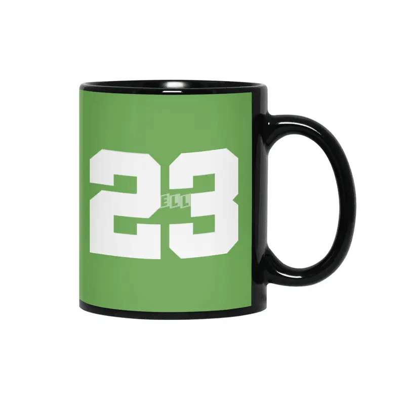 White Number 23 Siyah Kupa