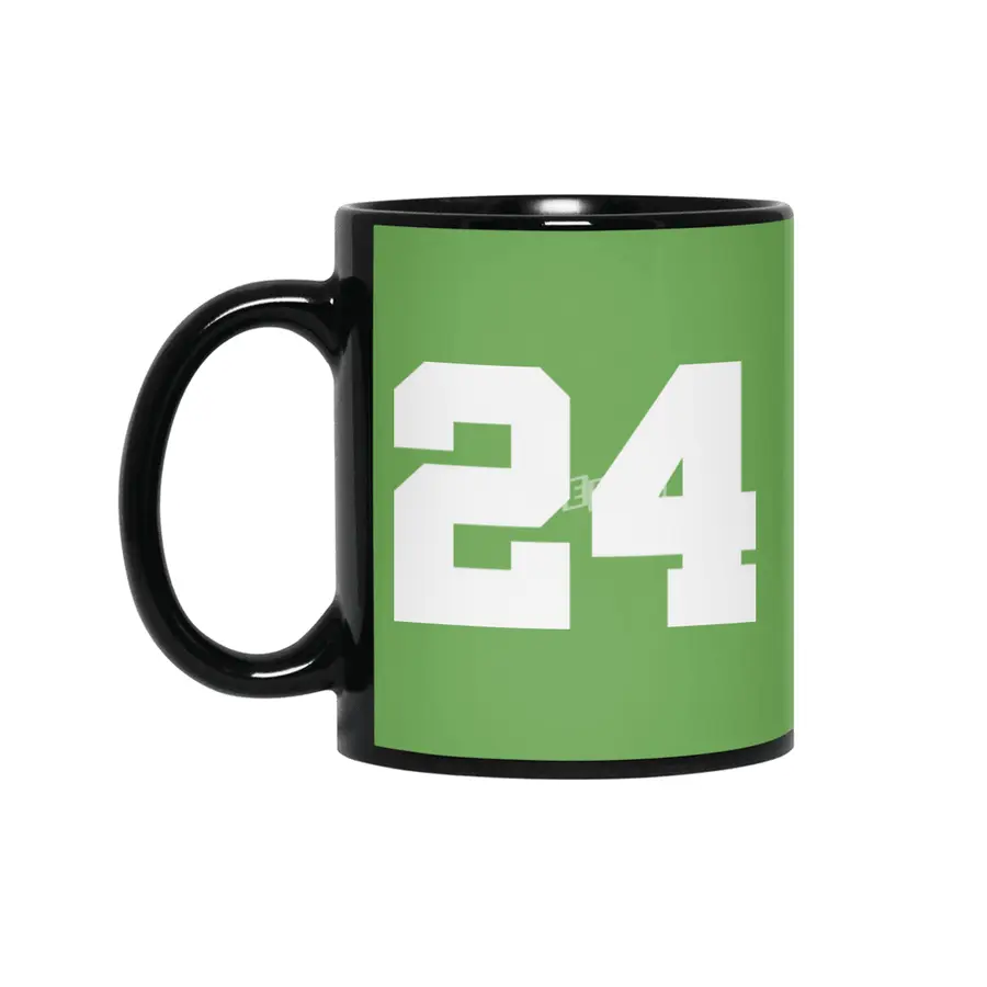 White Number 24 Siyah Kupa