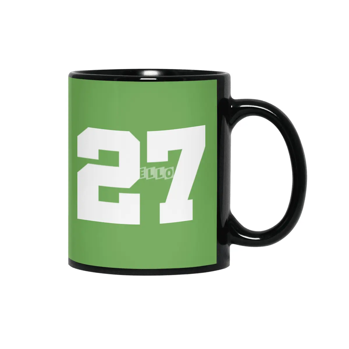 White Number 27 Siyah Kupa