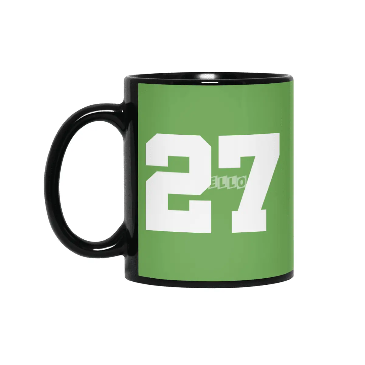 White Number 27 Siyah Kupa