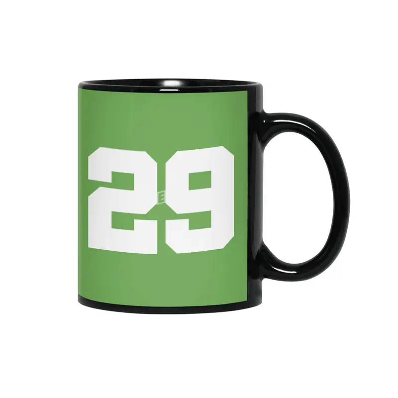 White Number 29 Siyah Kupa