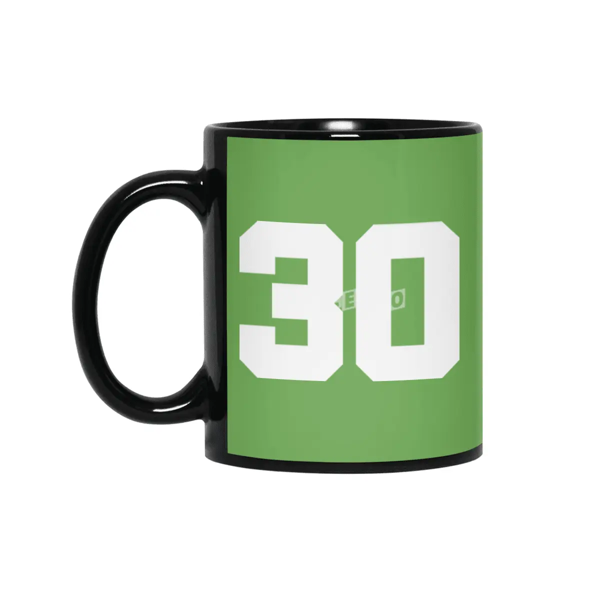 White Number 30 Siyah Kupa
