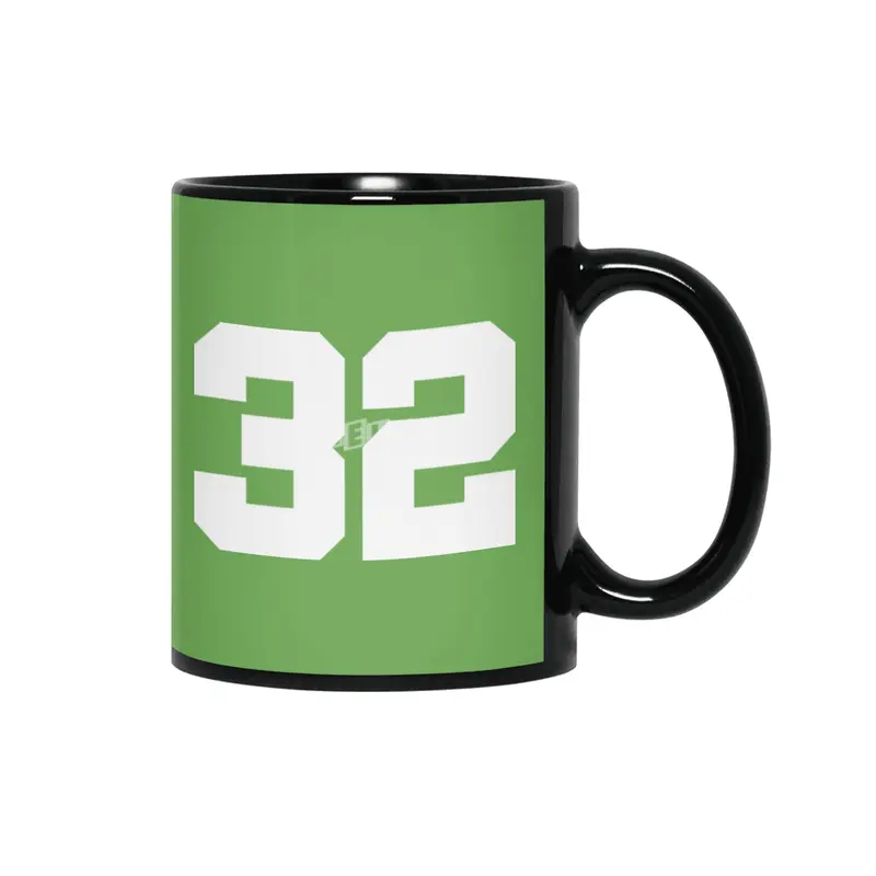 White Number 32 Siyah Kupa