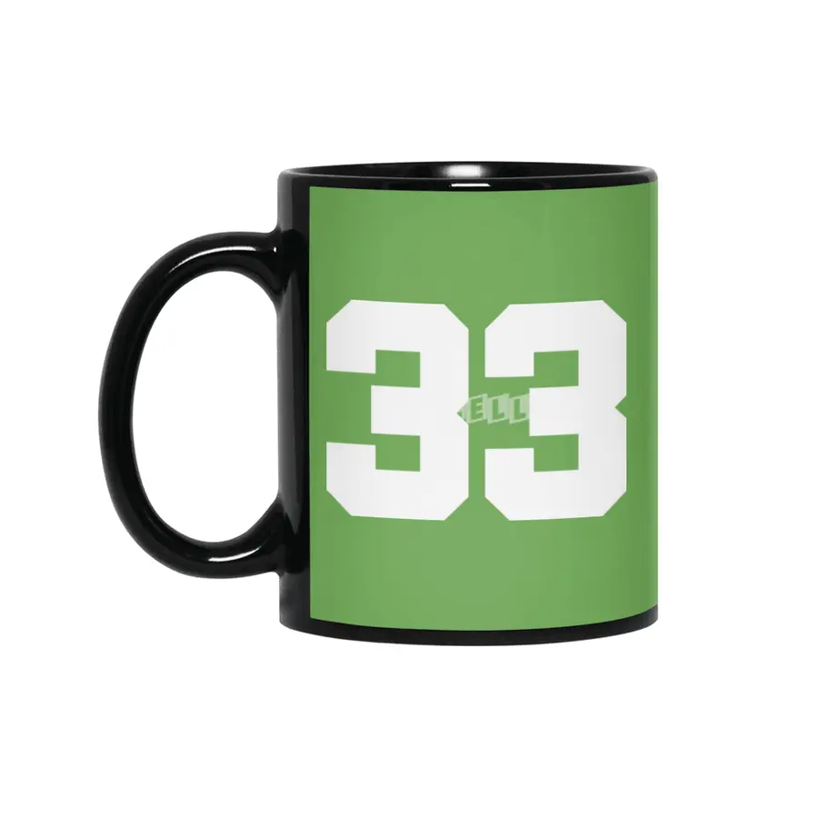White Number 33 Siyah Kupa