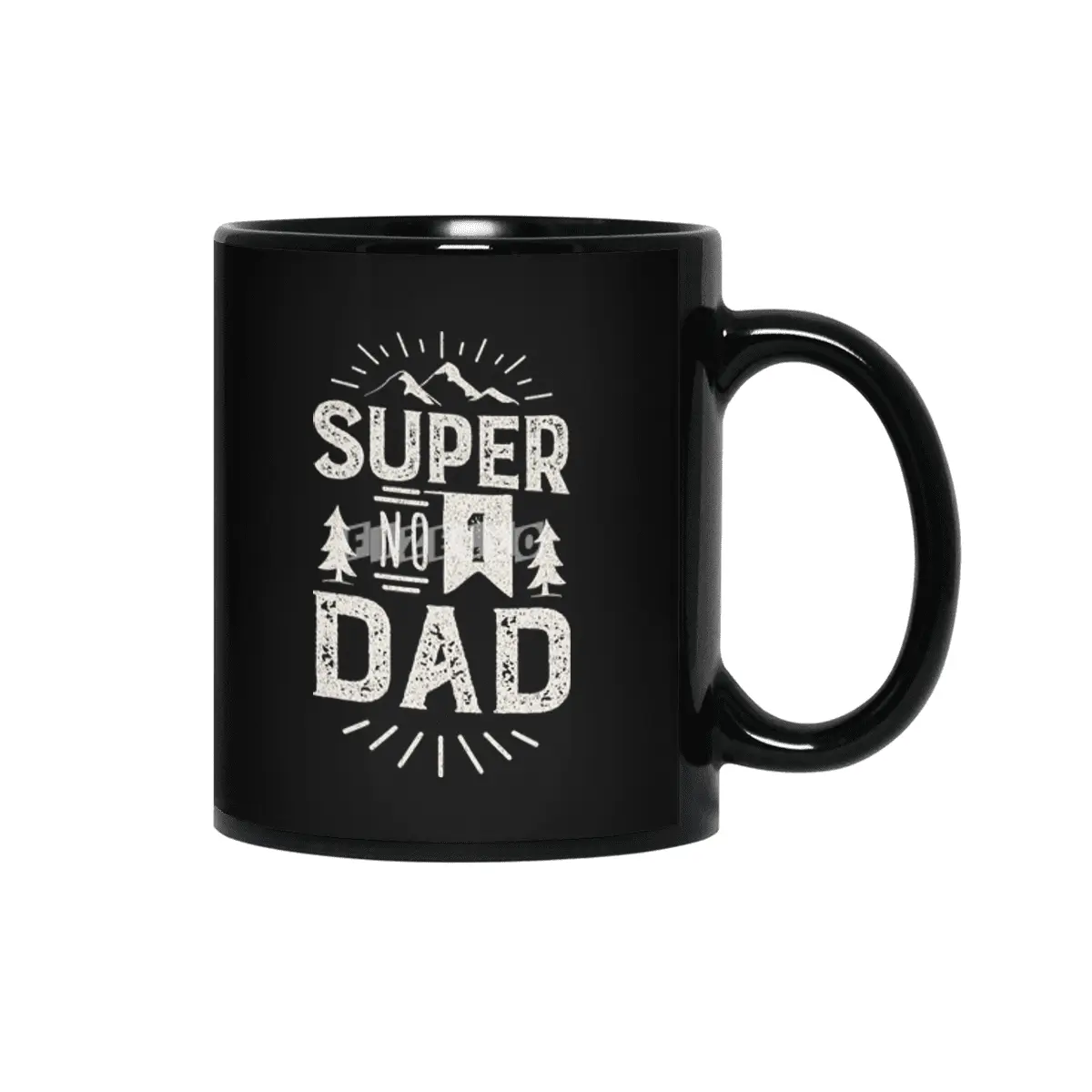Super Number 1 Dad. No 1 Daddy Siyah Kupa