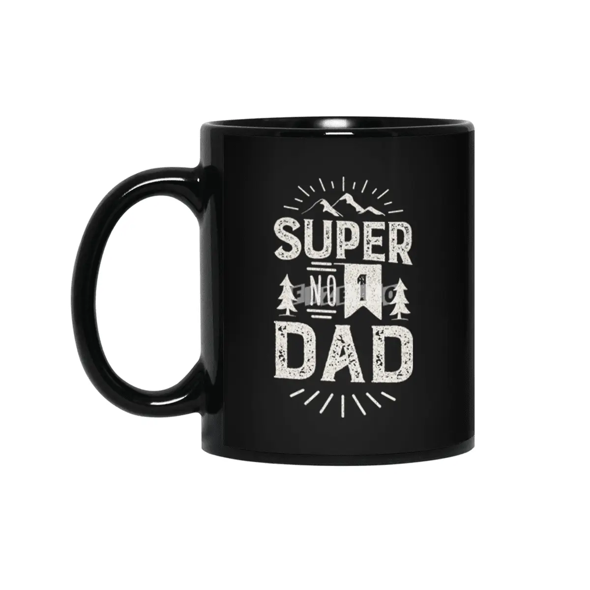 Super Number 1 Dad. No 1 Daddy Siyah Kupa