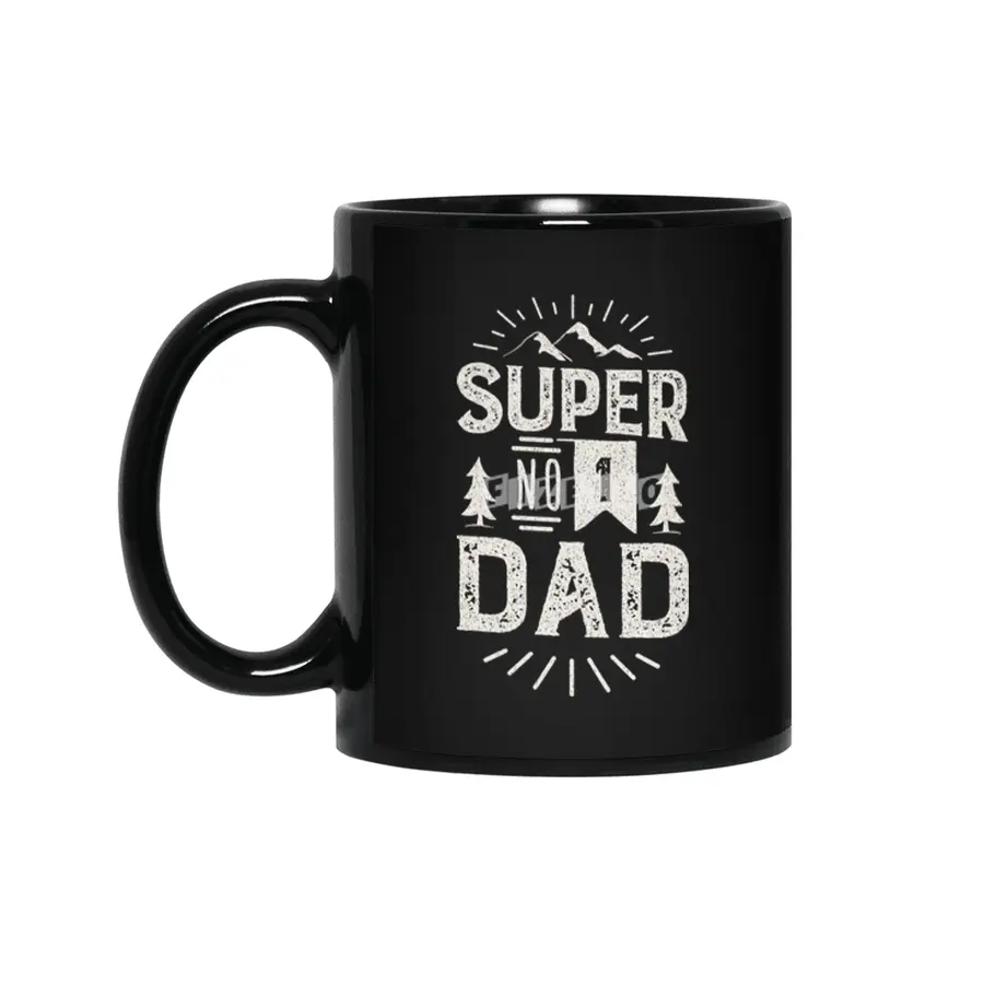 Super Number 1 Dad. No 1 Daddy Siyah Kupa