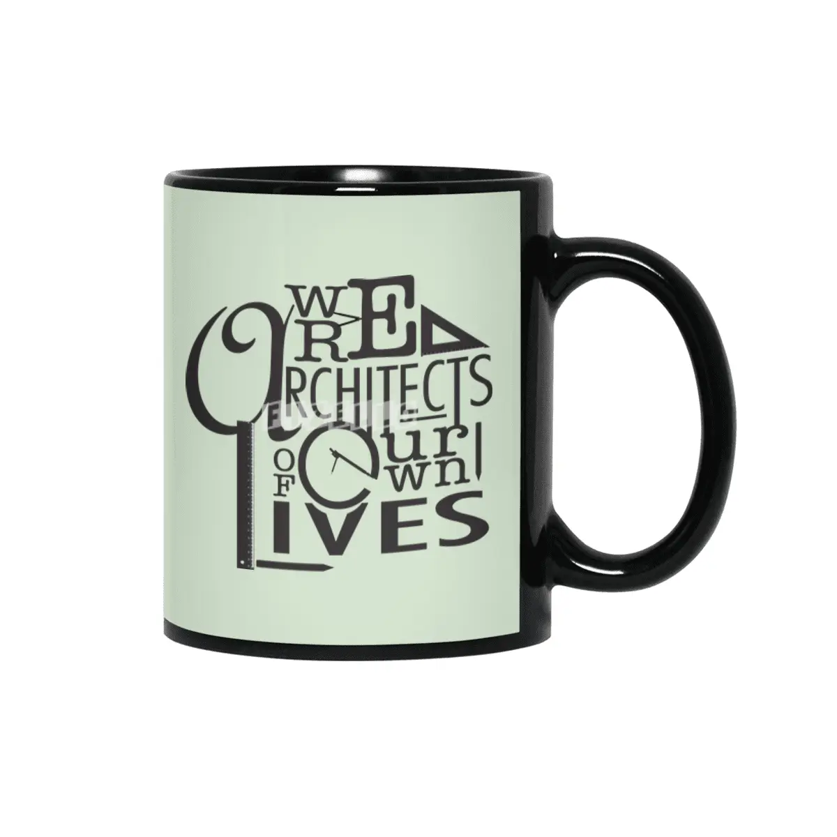 We are architects of our own lives Inspirational Poster Siyah Kupa