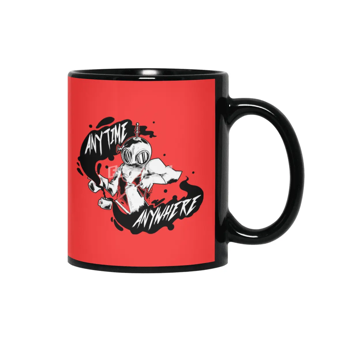 Coffee: Anytime, Anywhere Siyah Kupa