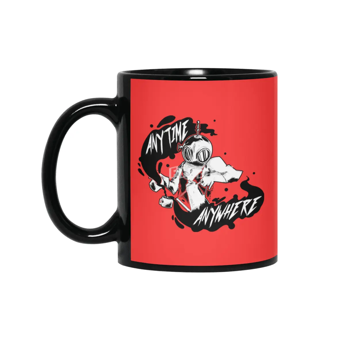 Coffee: Anytime, Anywhere Siyah Kupa