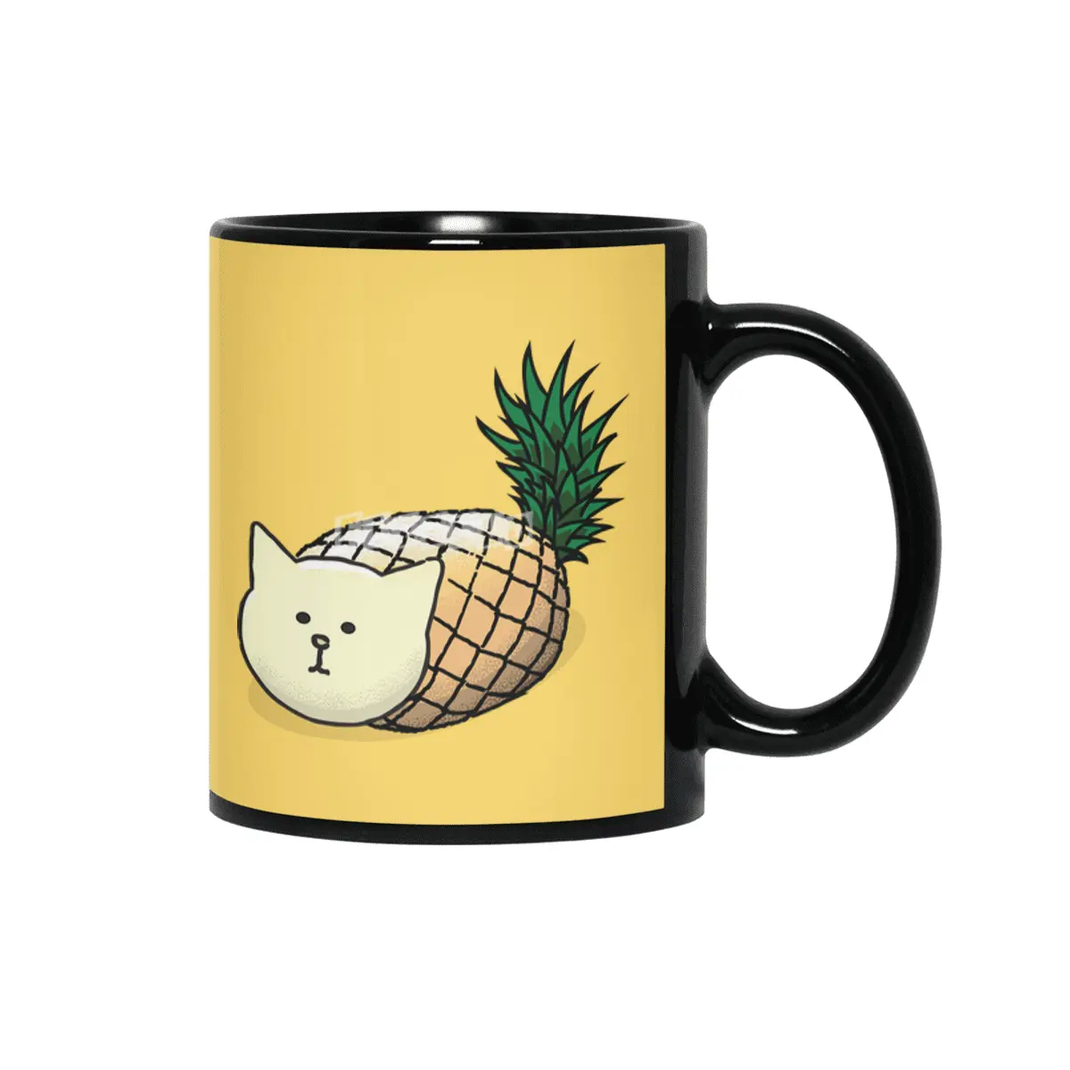 Pineapple Cat Siyah Kupa