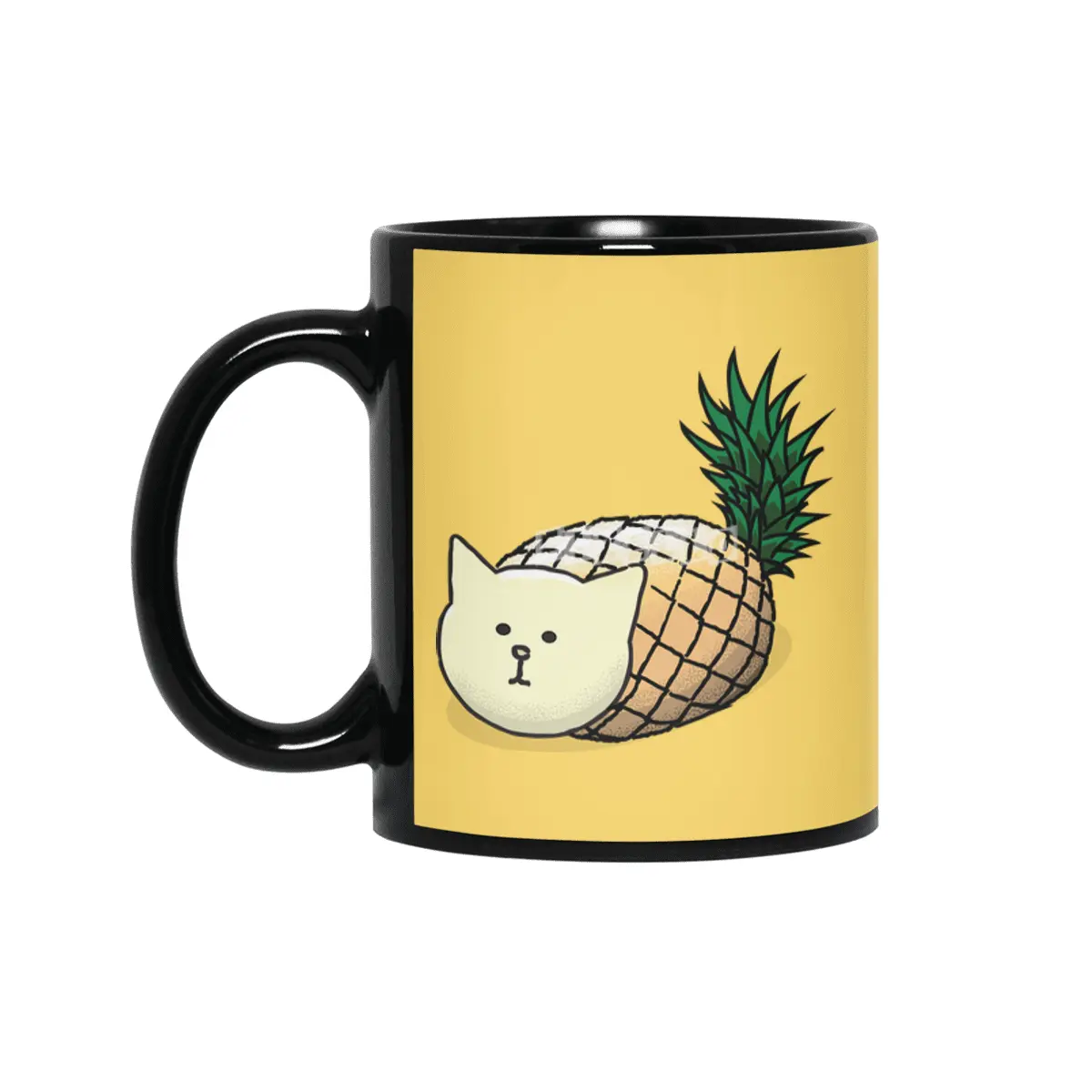 Pineapple Cat Siyah Kupa