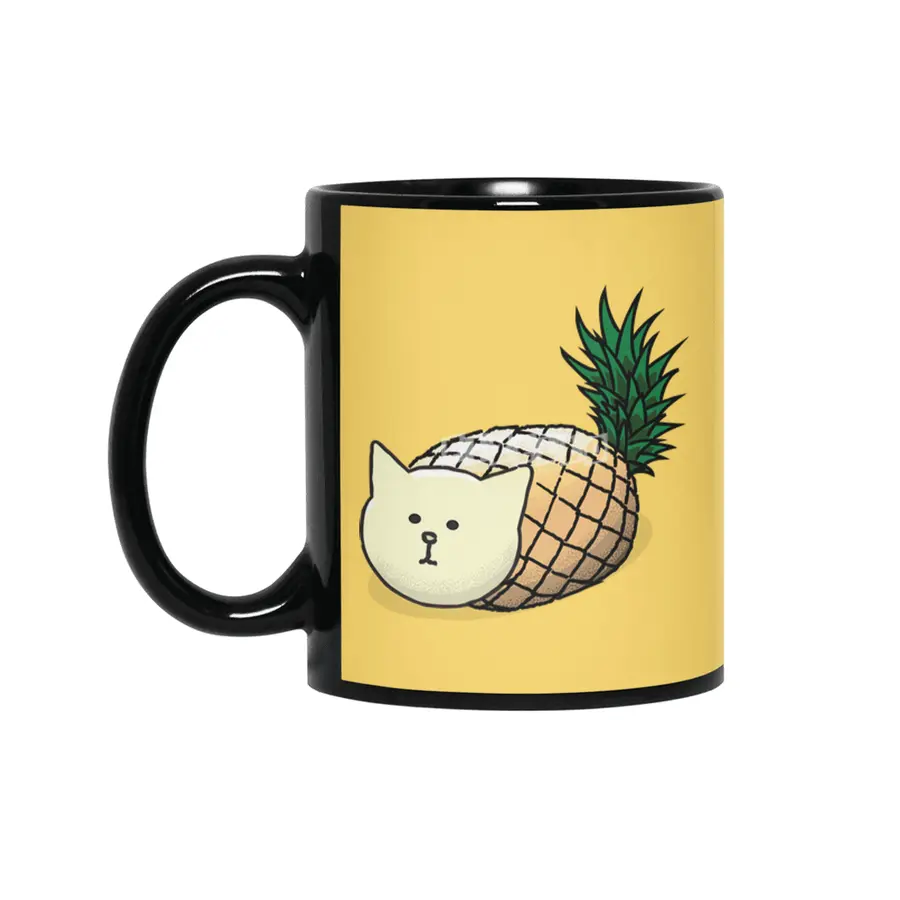Pineapple Cat Siyah Kupa