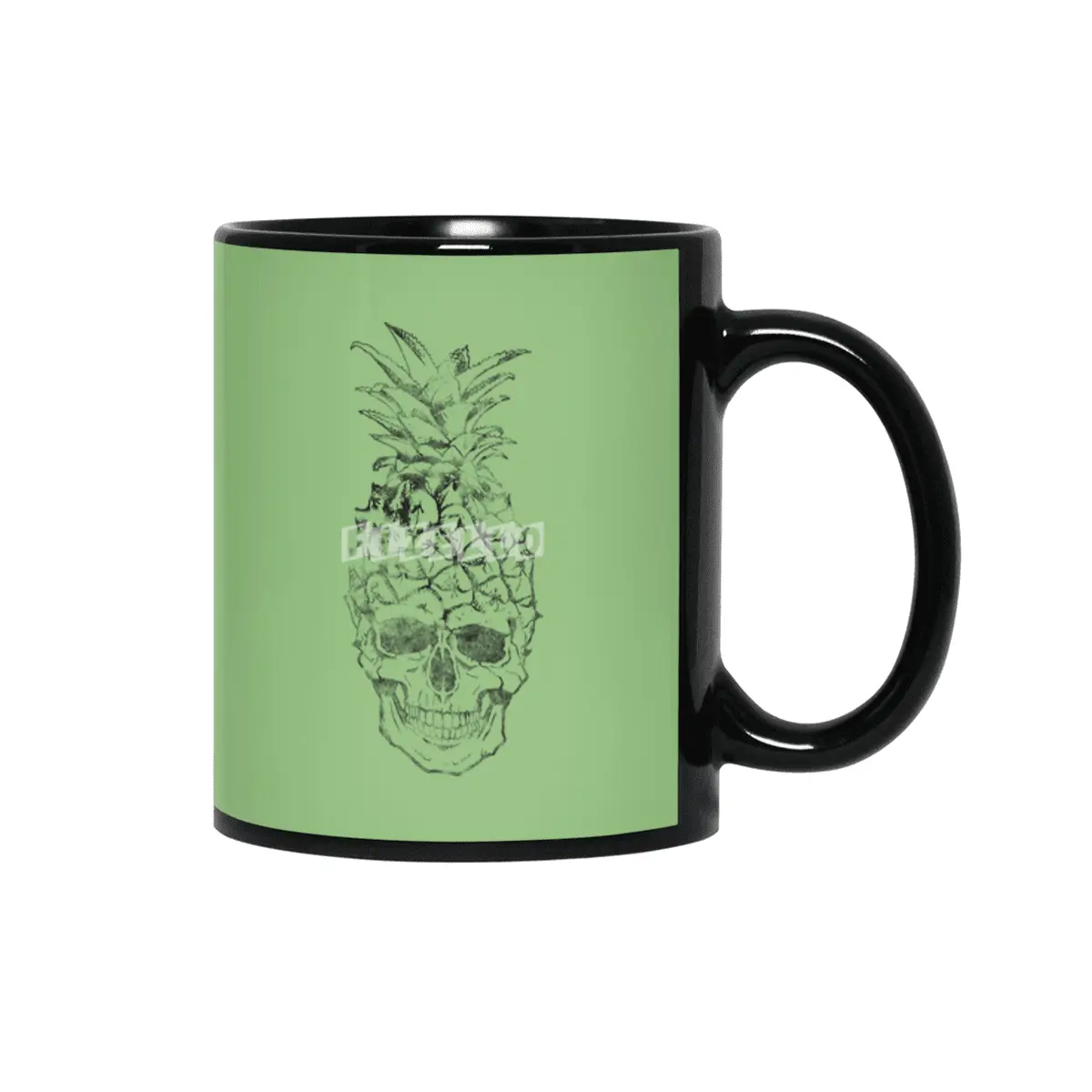 Pineapple Skull Siyah Kupa