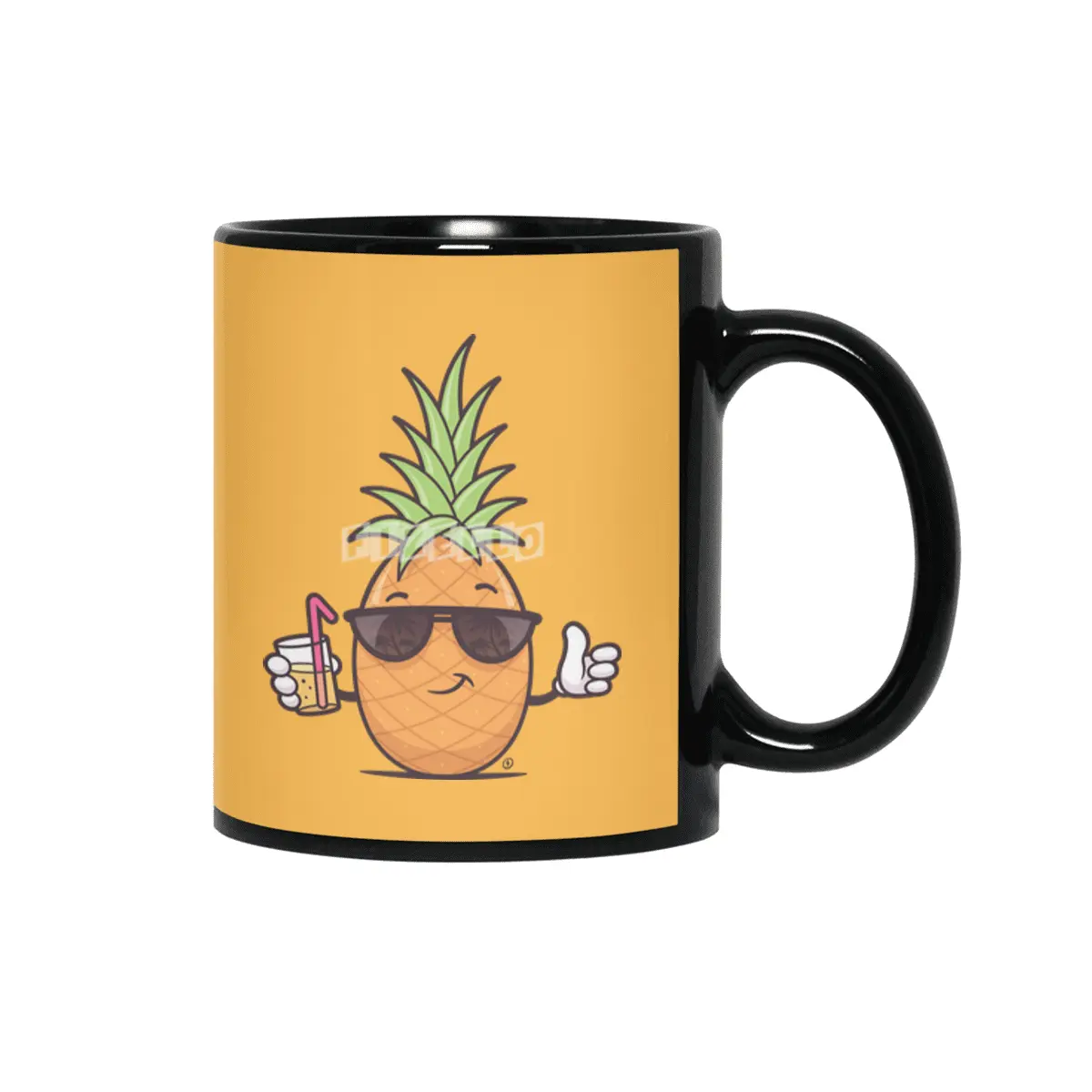 Cool Pineapple Siyah Kupa