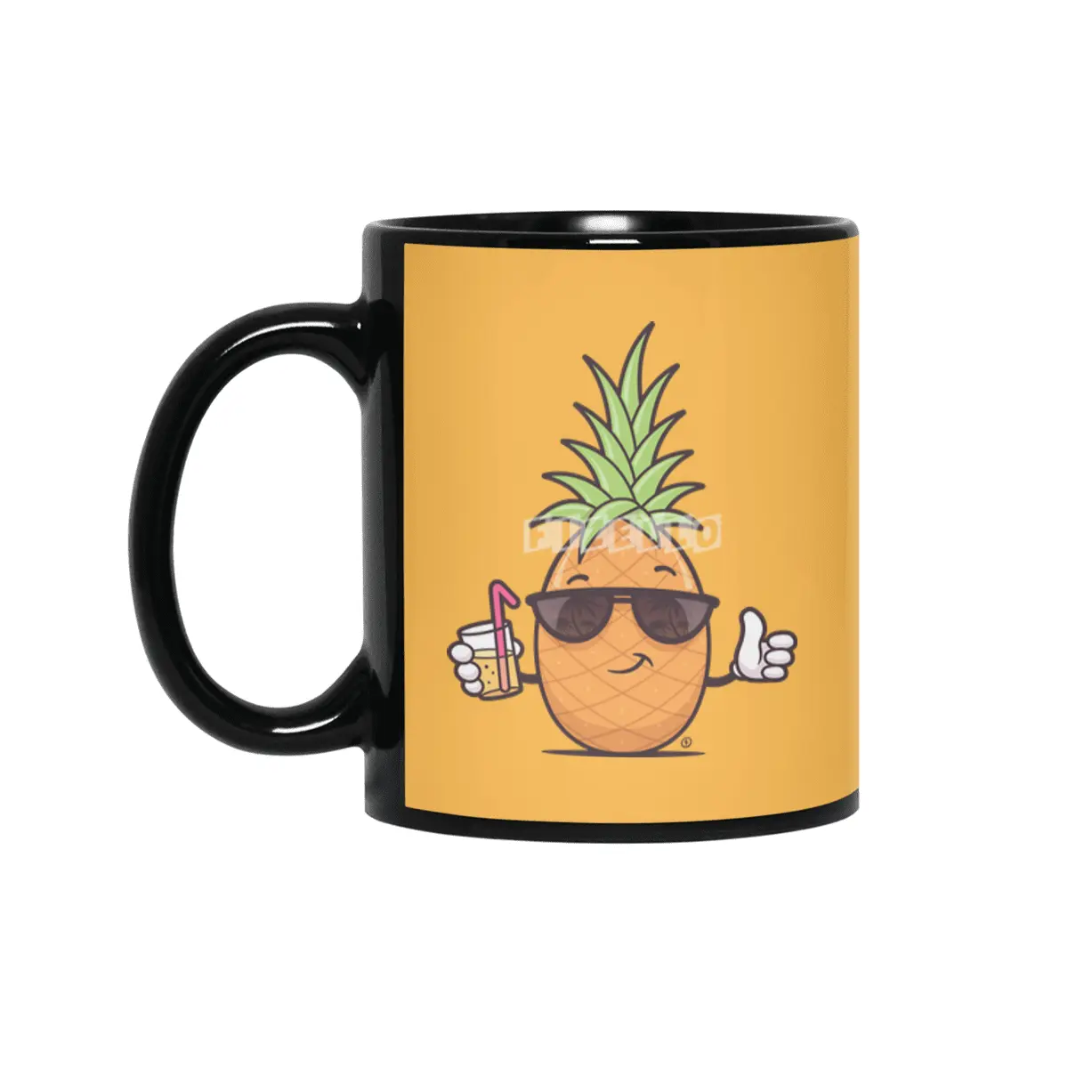 Cool Pineapple Siyah Kupa