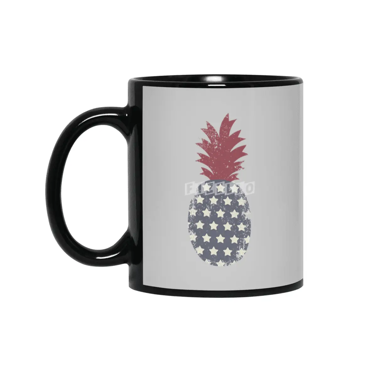 Patriotic Pineapple Siyah Kupa