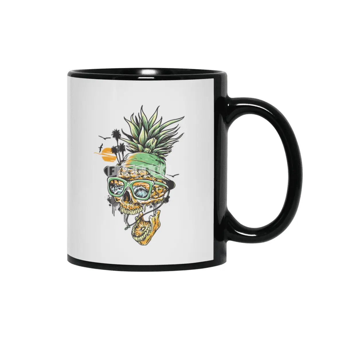 Summer Pineapple Siyah Kupa