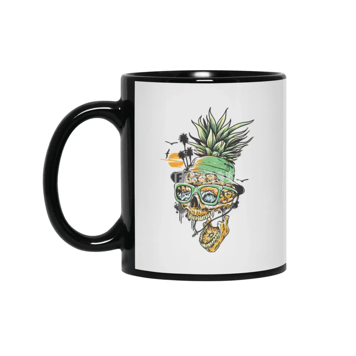 Summer Pineapple Siyah Kupa