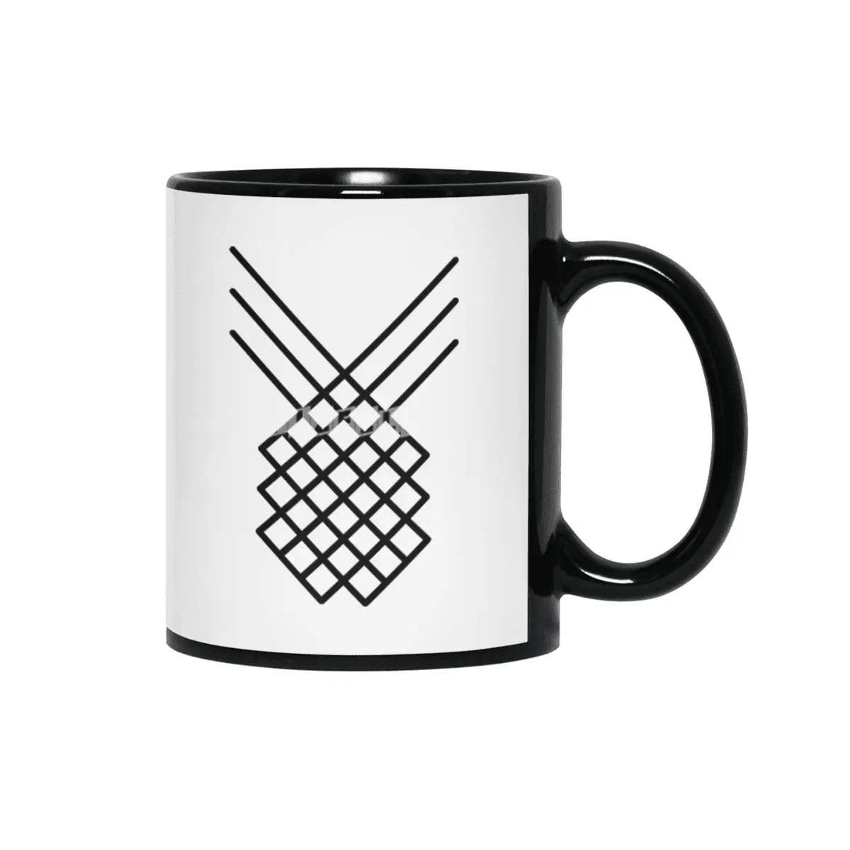 Pineappleline Siyah Kupa