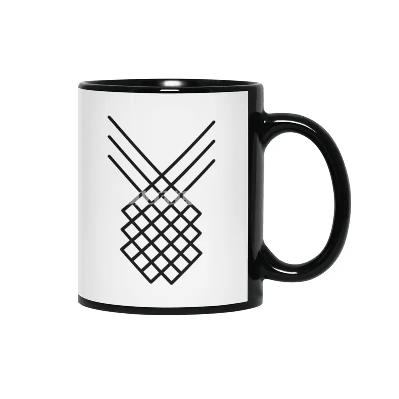 Pineappleline Siyah Kupa