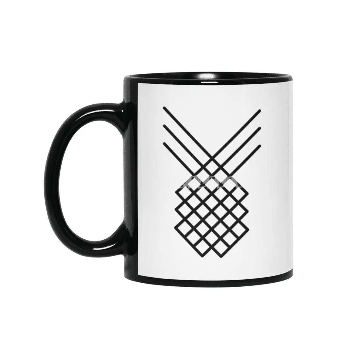 Pineappleline Siyah Kupa