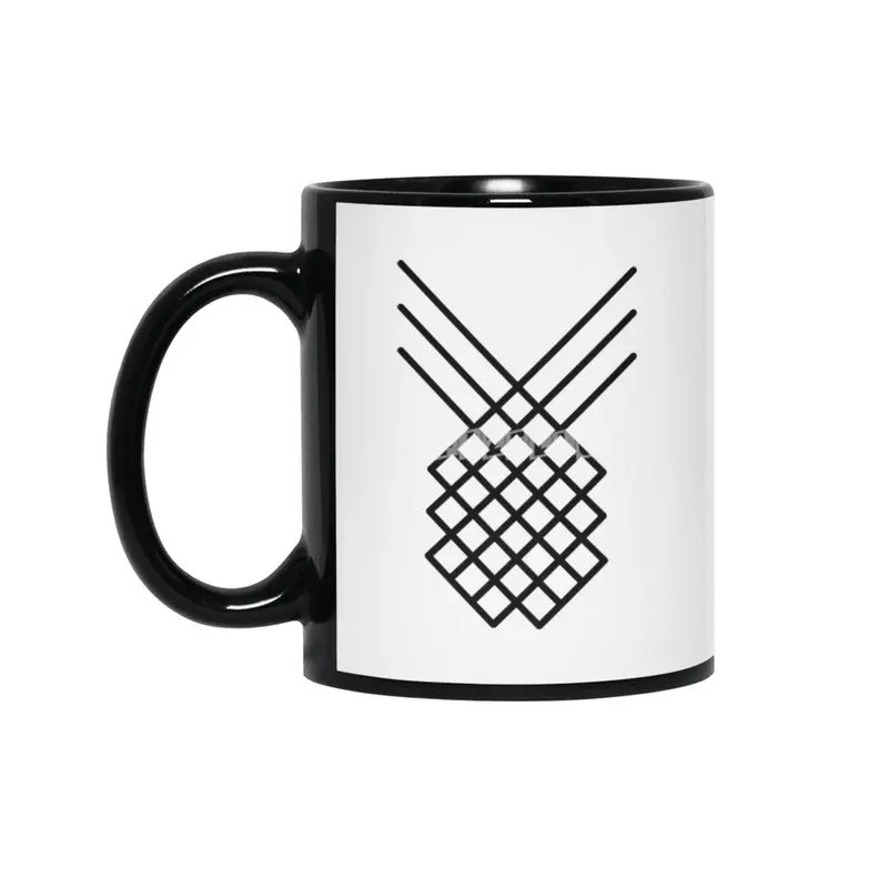 Pineappleline Siyah Kupa