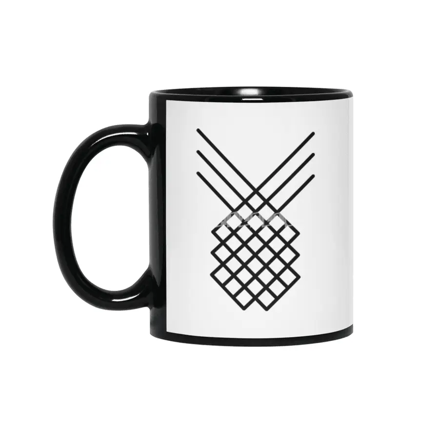 Pineappleline Siyah Kupa