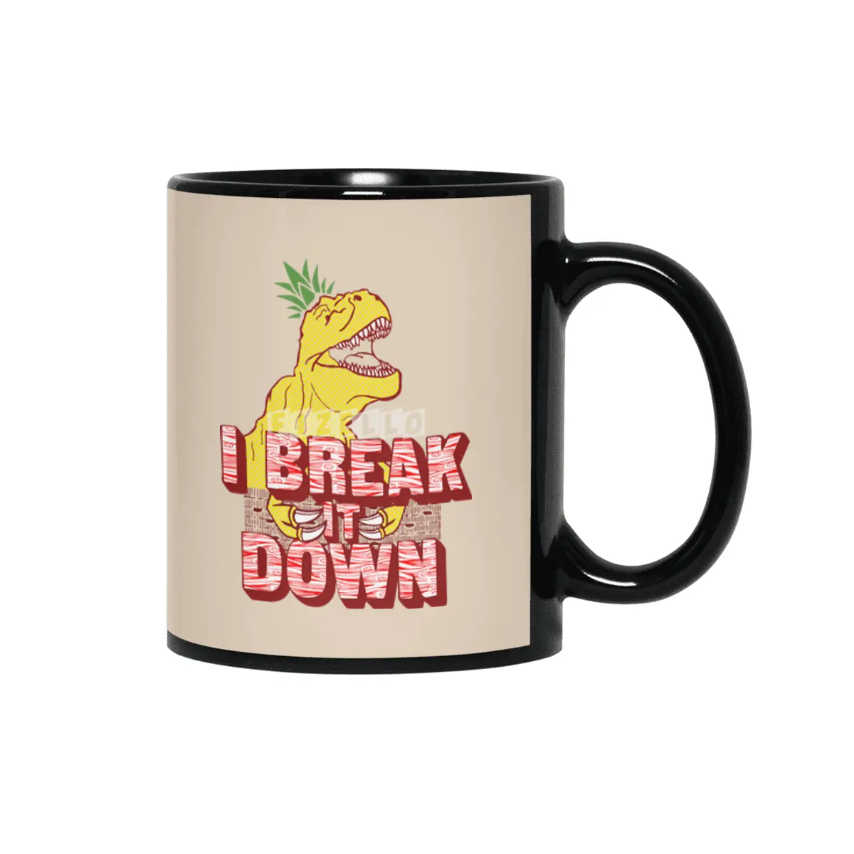 PineappleSaurus Rex Siyah Kupa