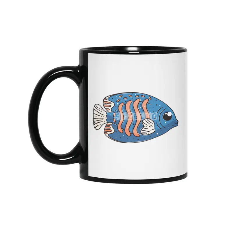 Cute Fish Siyah Kupa