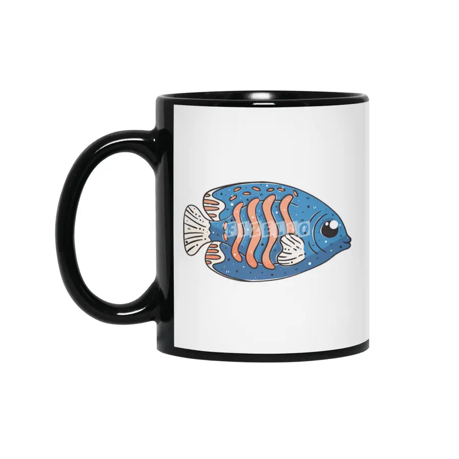 Cute Fish Siyah Kupa