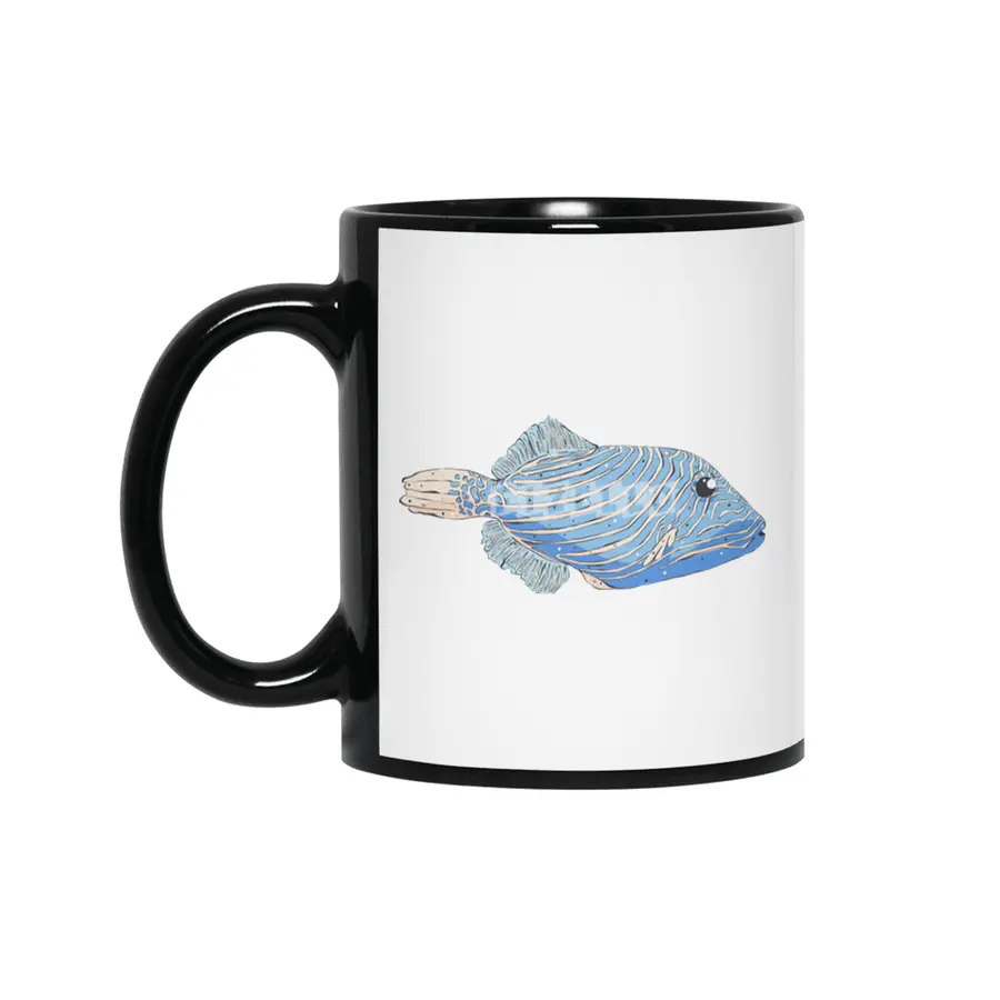 Orange-Striped Triggerfish Siyah Kupa