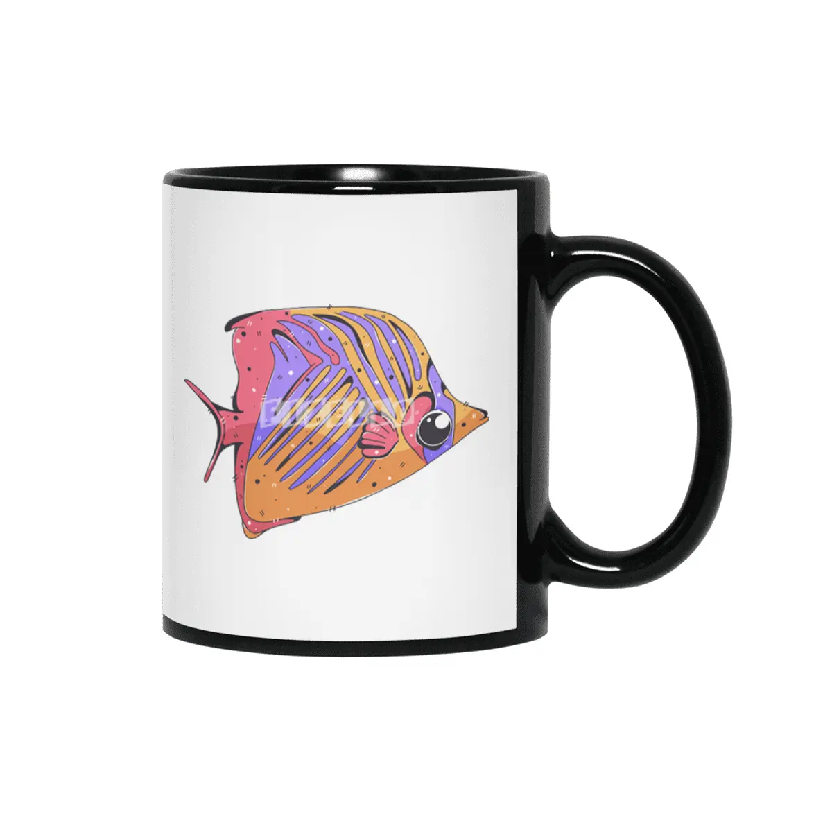 Threadfin Butterflyfish Siyah Kupa