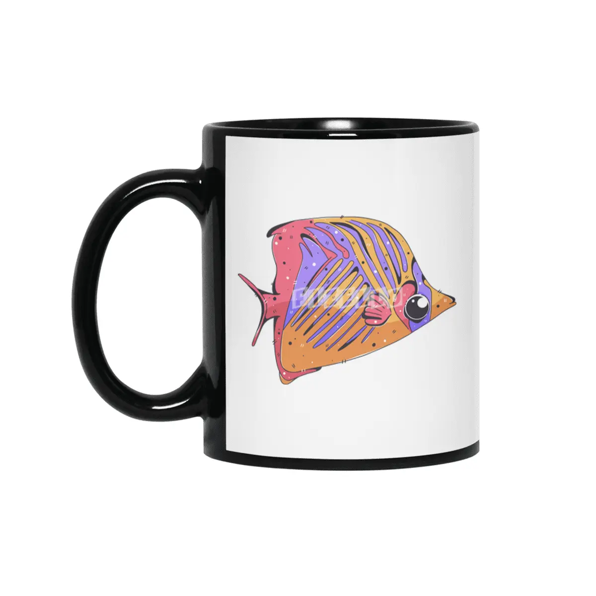 Threadfin Butterflyfish Siyah Kupa