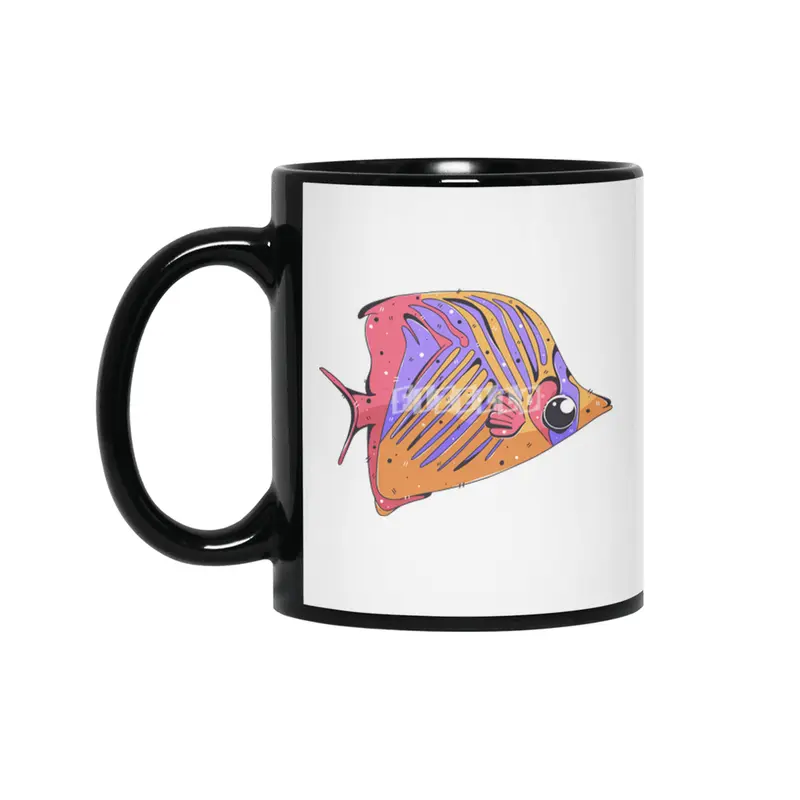 Threadfin Butterflyfish Siyah Kupa