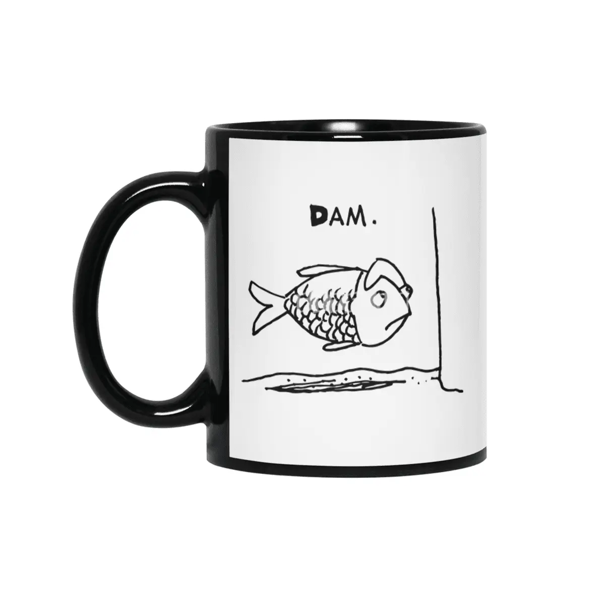 Dam damned Fish Siyah Kupa