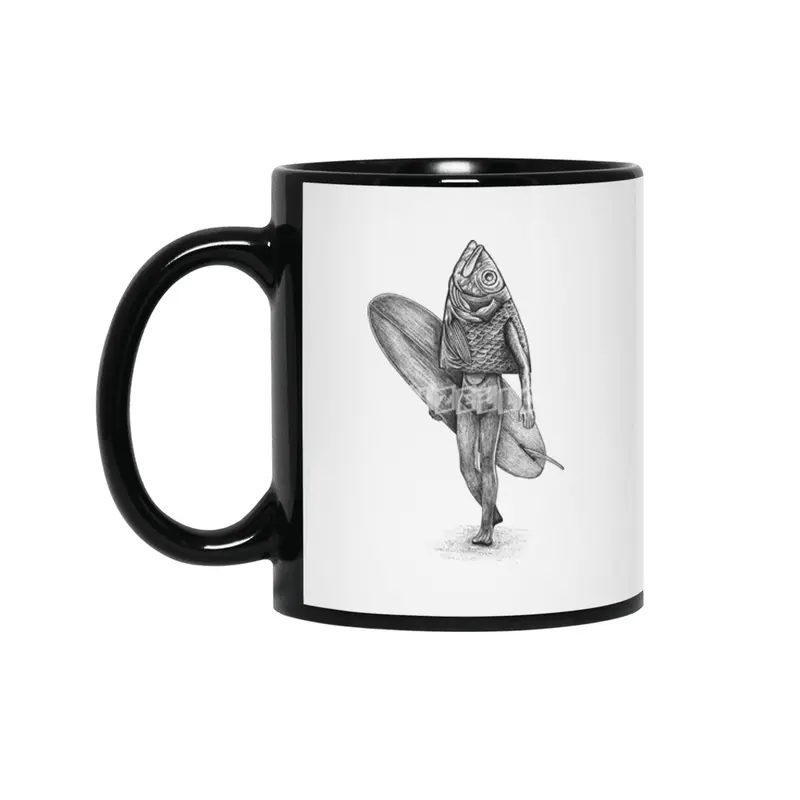 Fish surf Siyah Kupa