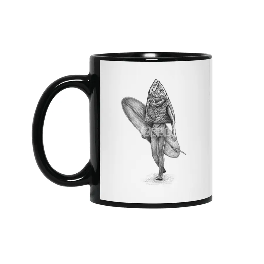 Fish surf Siyah Kupa