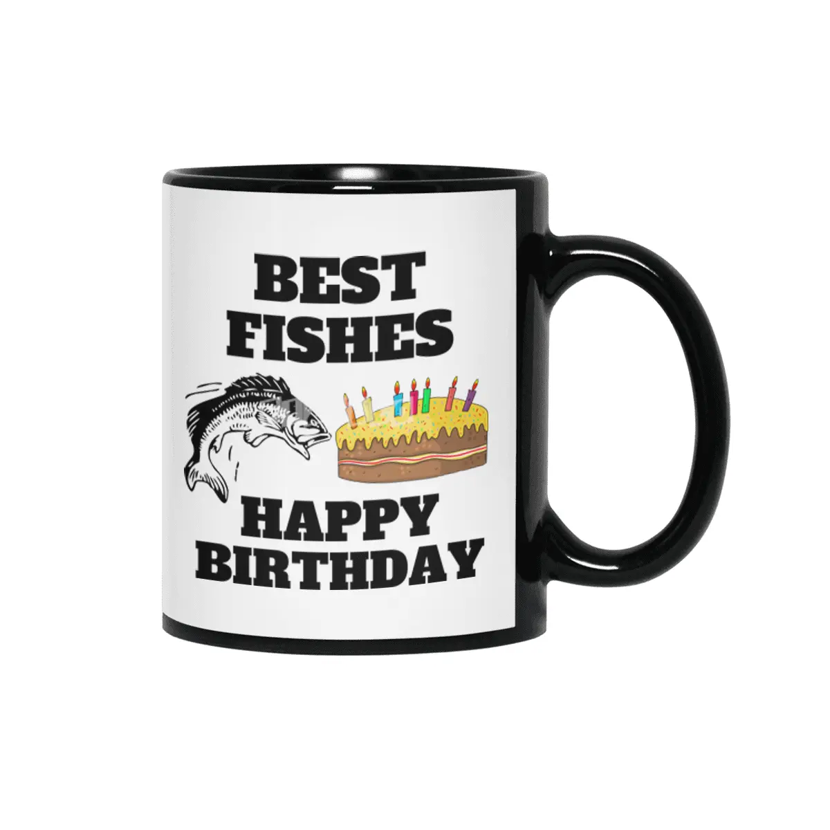 Best Fishes Happy Birthday Siyah Kupa